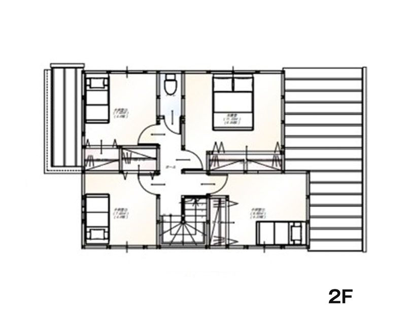 片島モデル 間取り 2階